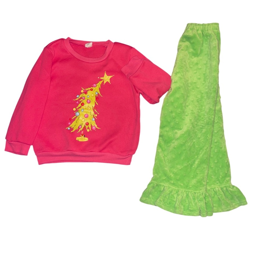 Festive Pink and Green Toddler Set 🎄